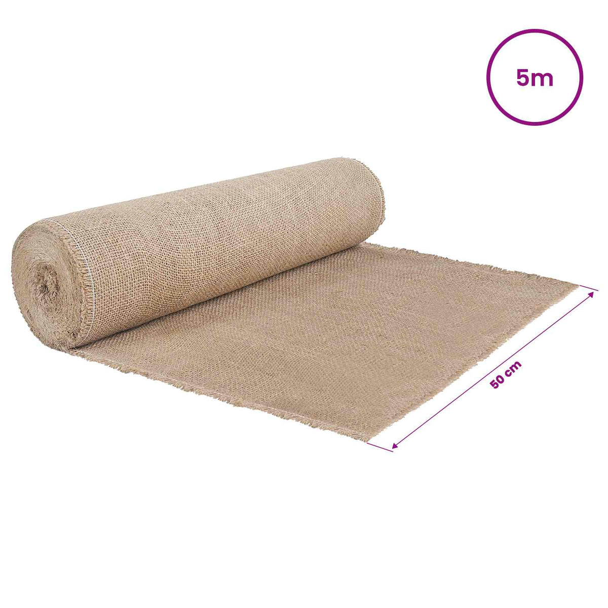 vidaXL Jute Roll 50 x 500 cm Natural