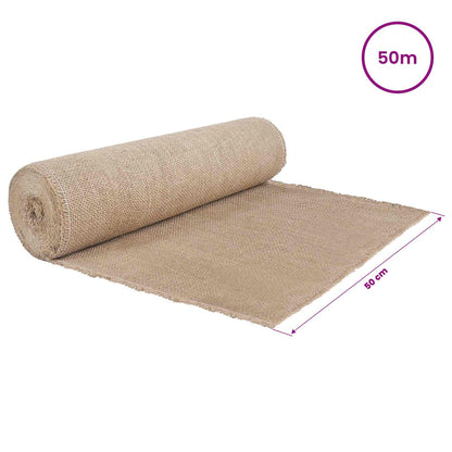 vidaXL Jute Roll 50 x 5000 cm Natural