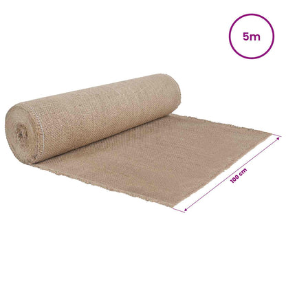 vidaXL Jute Roll 100 x 500 cm Natural