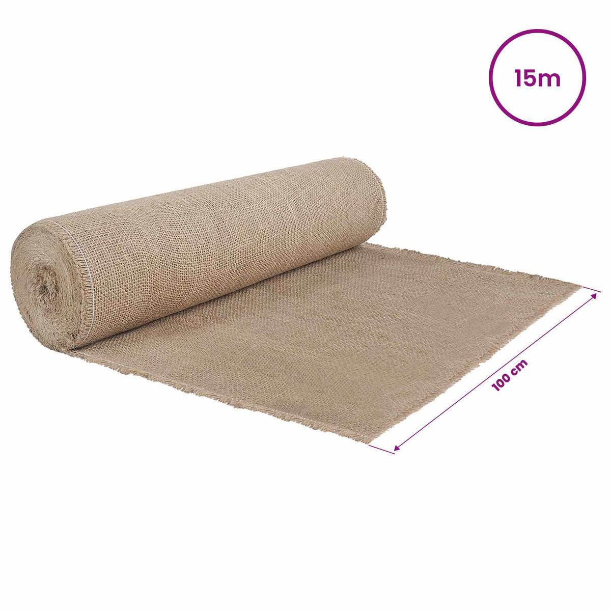 vidaXL Jute Roll 100 x 1500 cm Natural