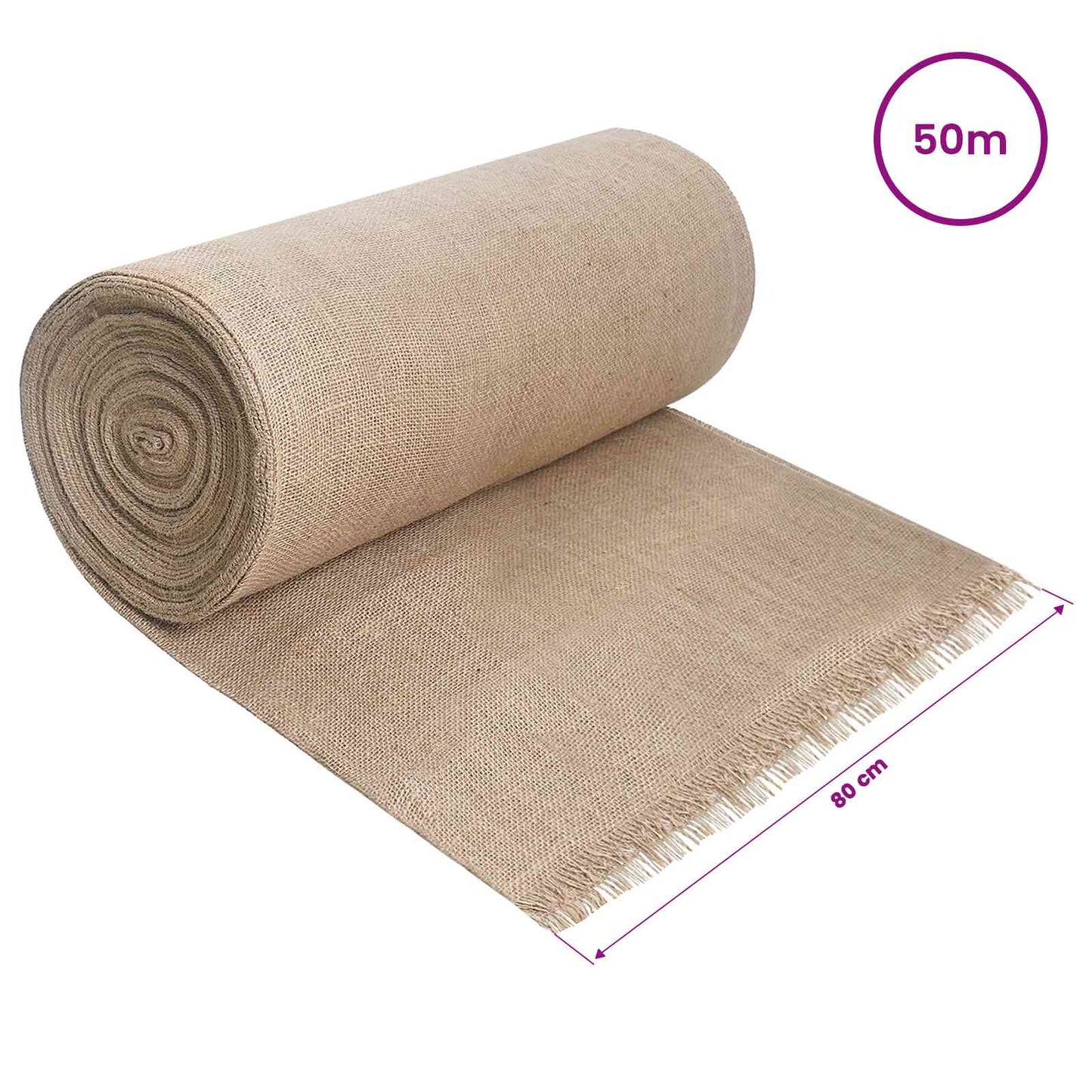 vidaXL Jute Roll 160 x 5000 cm Natural