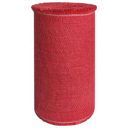 vidaXL Jute Roll 25 x 1500 cm Red