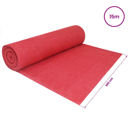 vidaXL Jute Roll 200 x 1500 cm Red