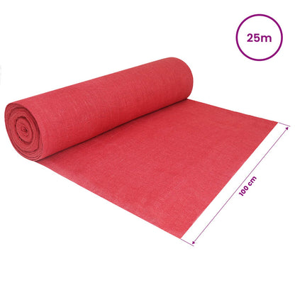 vidaXL Jute Roll 200 x 2500 cm Red