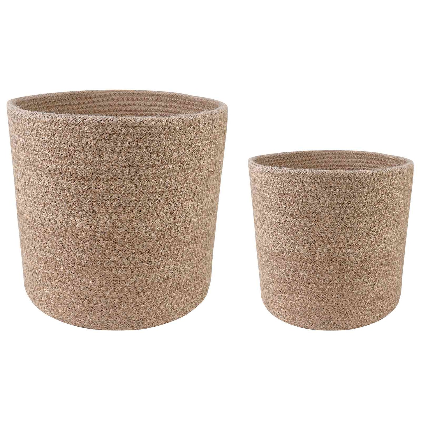 vidaXL Plant Pot Set 2 pcs Natural Ø 28 x 28 cm 100% Tossa Jute