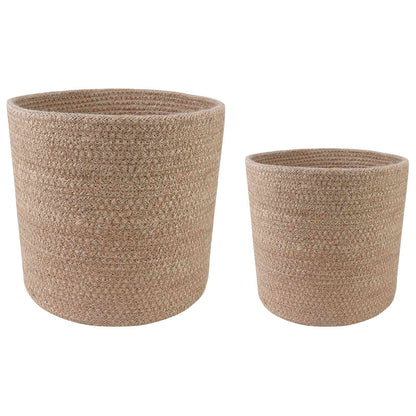 vidaXL Plant Pot Set 2 pcs Natural Ø 28 x 28 cm 100% Tossa Jute