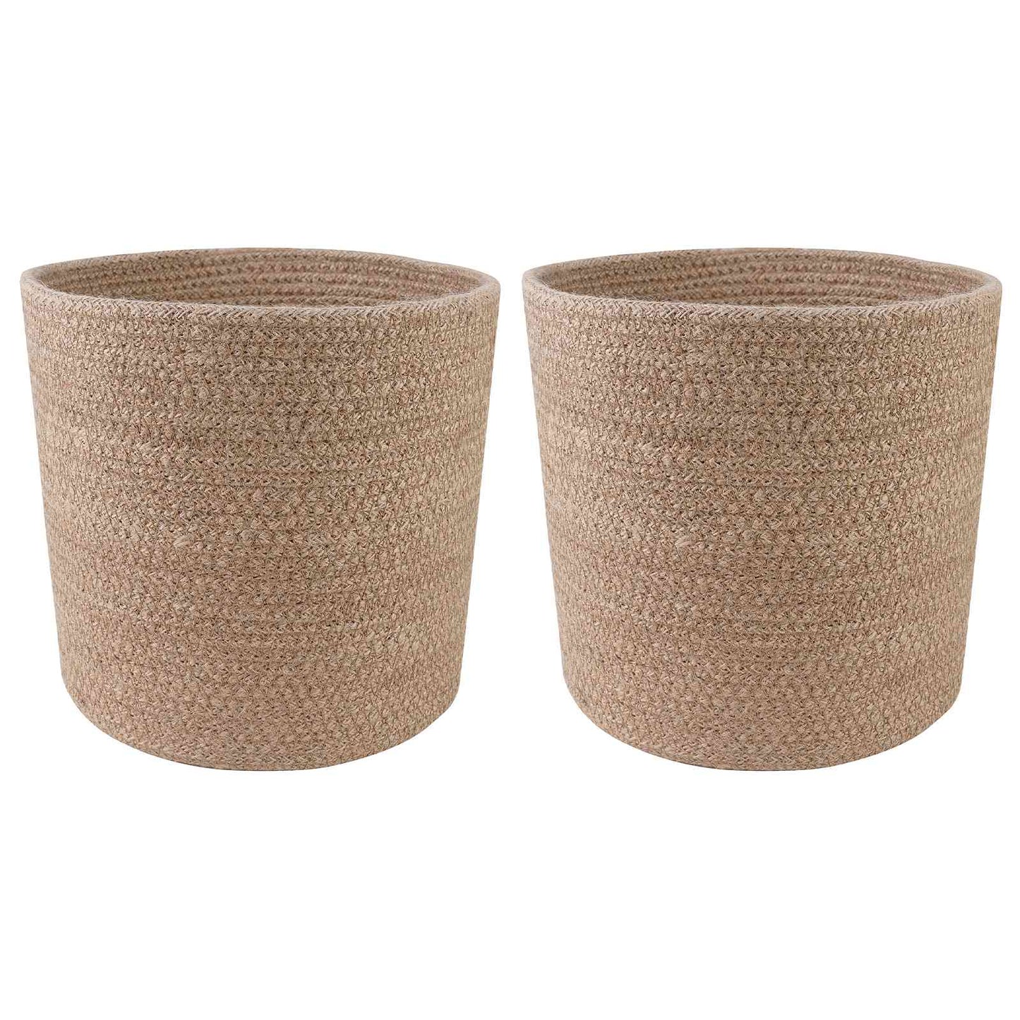 vidaXL Plant Pot Set 2 pcs Natural Ø 21 x 21 cm 100% Tossa Jute