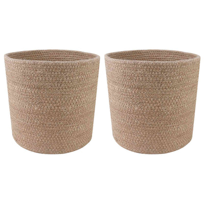 vidaXL Plant Pot Set 2 pcs Natural Ø 21 x 21 cm 100% Tossa Jute