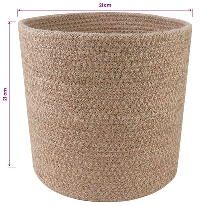 vidaXL Plant Pot Set 2 pcs Natural Ø 21 x 21 cm 100% Tossa Jute