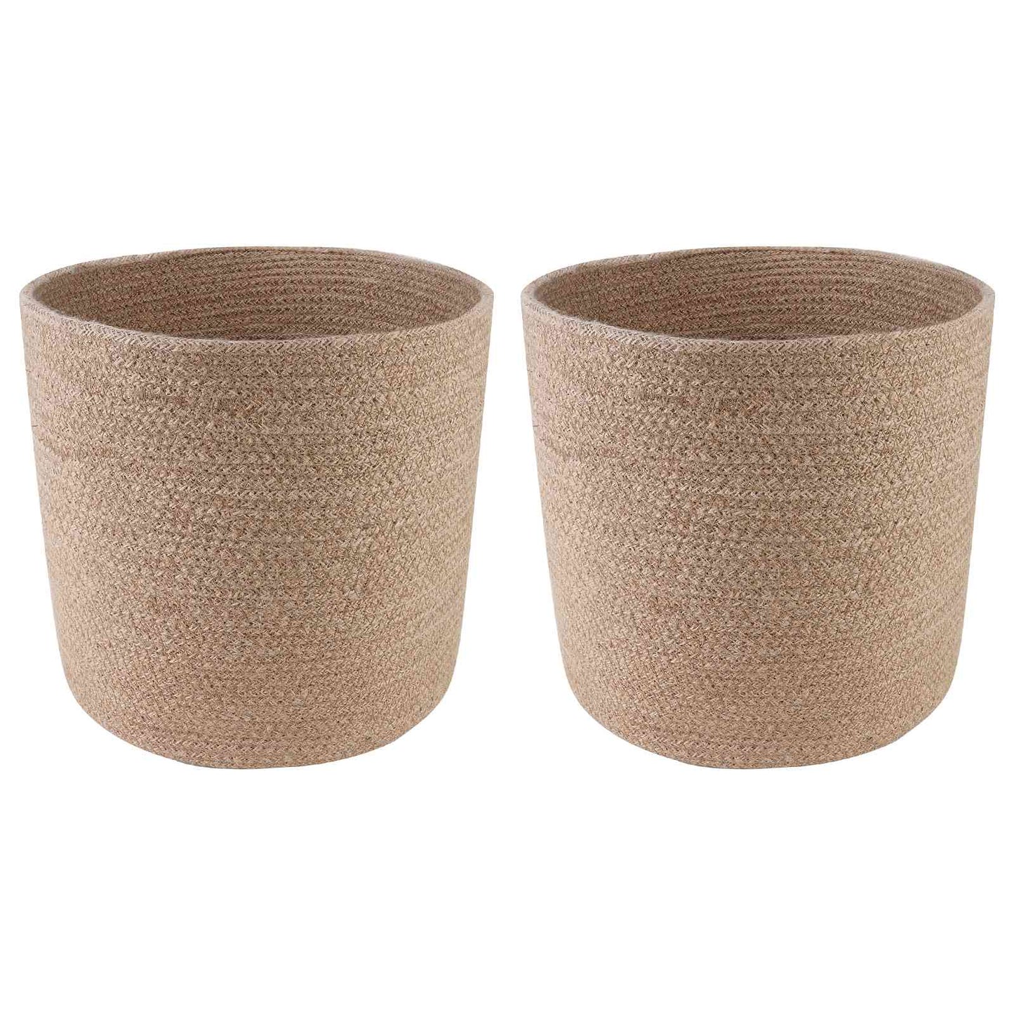 vidaXL Plant Pot Set 2 pcs Natural Ø 28 x 28 cm 100% Tossa Jute