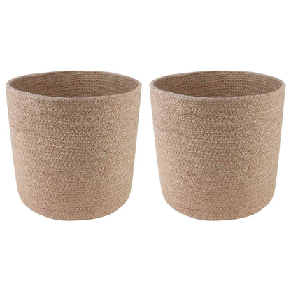 vidaXL Plant Pot Set 2 pcs Natural Ø 28 x 28 cm 100% Tossa Jute