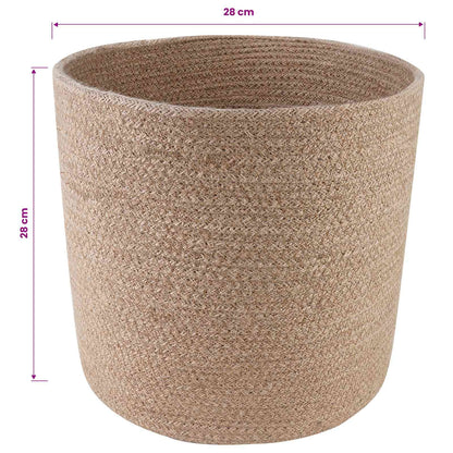 vidaXL Plant Pot Set 2 pcs Natural Ø 28 x 28 cm 100% Tossa Jute