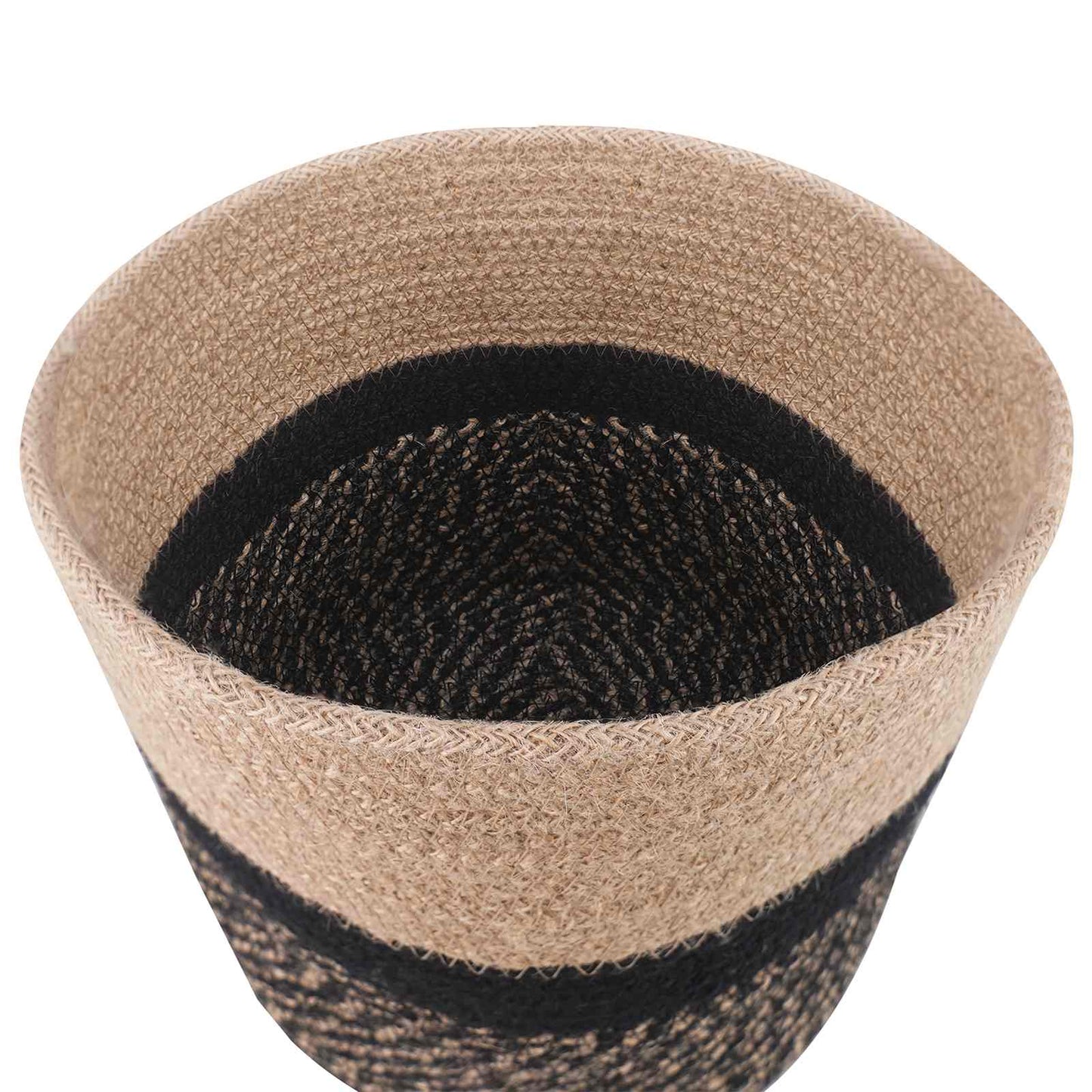 vidaXL Plant Pot Set 2 pcs Natural and Black Ø 28 x 28 cm