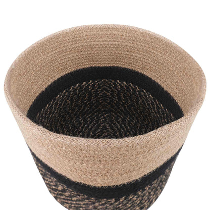 vidaXL Plant Pot Set 2 pcs Natural and Black Ø 28 x 28 cm