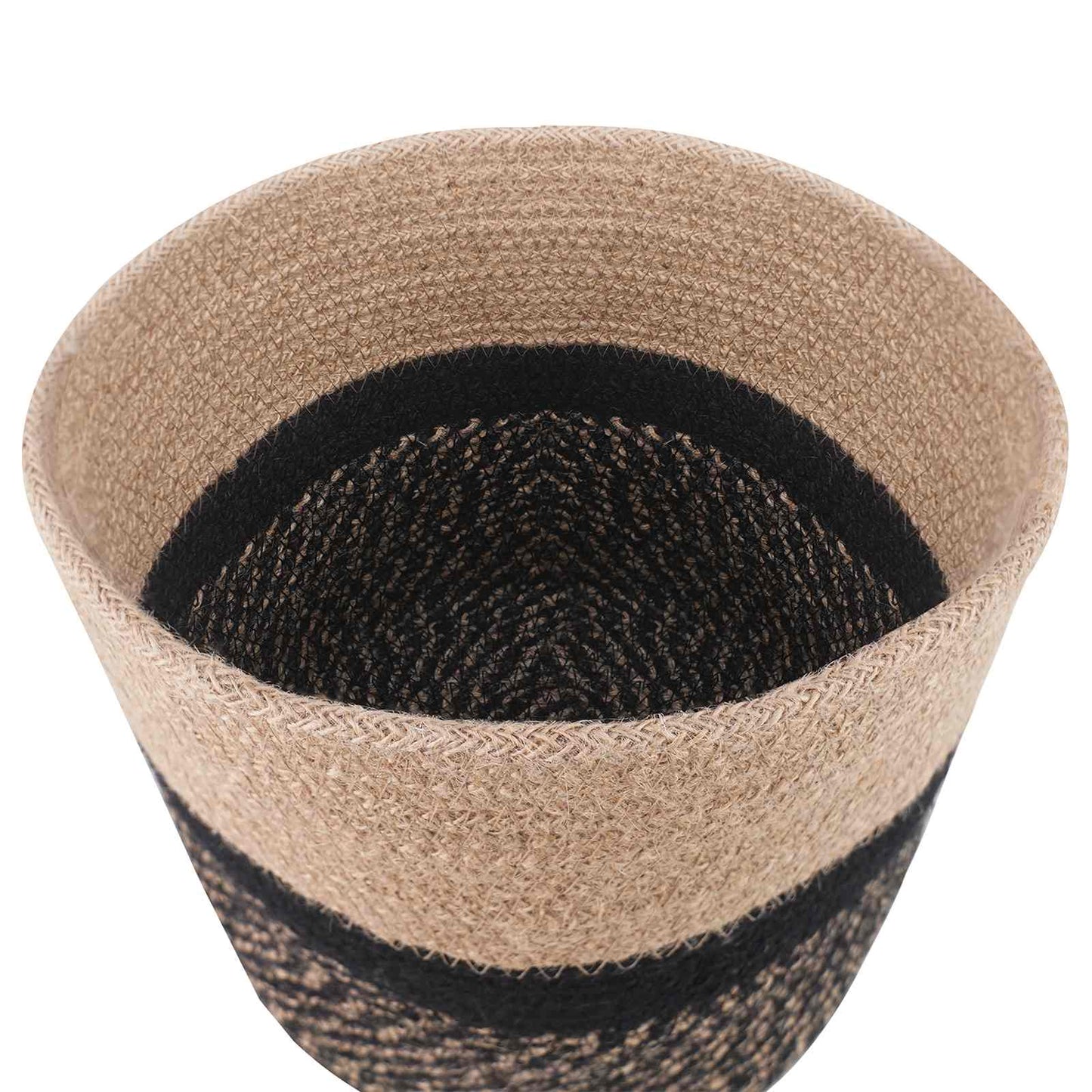 vidaXL Plant Pot Set 2 pcs Natural and Black Ø 21 x 21 cm