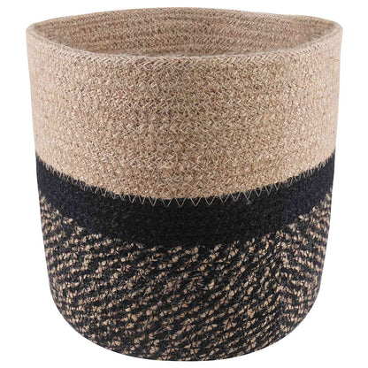 vidaXL Plant Pot Set 2 pcs Natural and Black Ø 21 x 21 cm