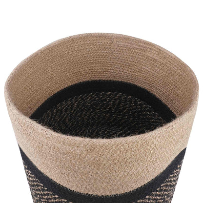 vidaXL Plant Pot Set 2 pcs Natural and Black Ø 28 x 28 cm