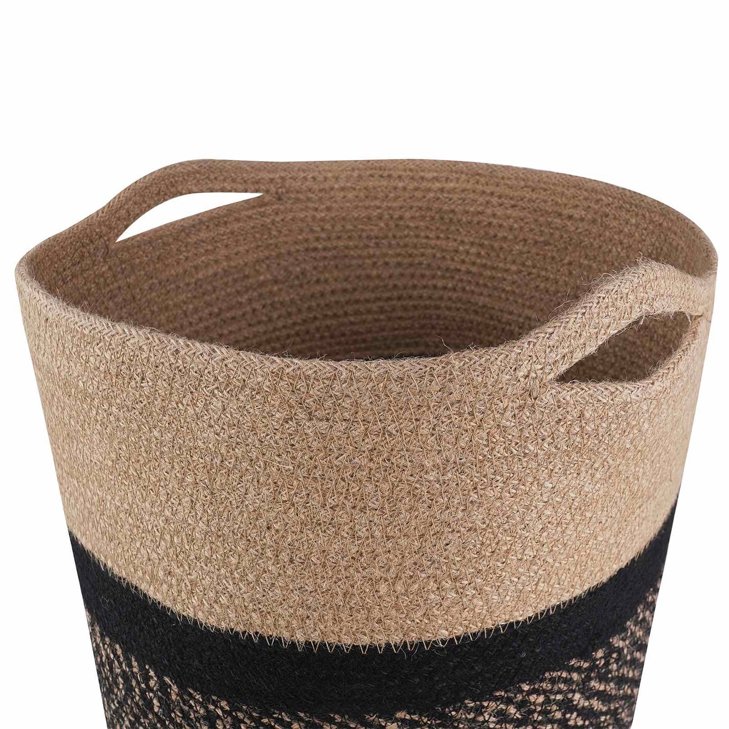 vidaXL Plant Pot Set 2 pcs Natural and Black Ø 28 x 28 cm