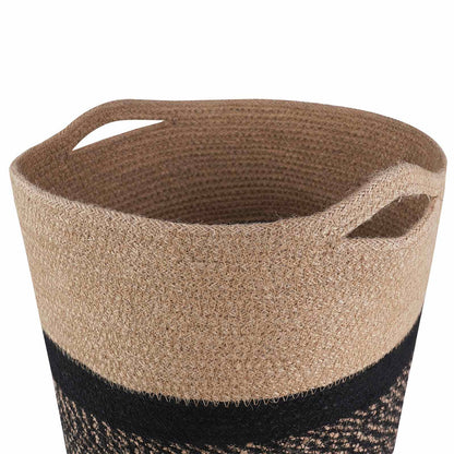 vidaXL Plant Pot Set 2 pcs Natural and Black Ø 28 x 28 cm
