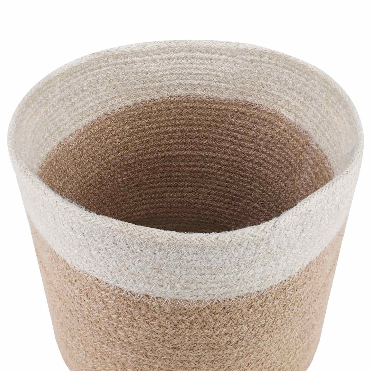 vidaXL Plant Pot Set 2 pcs Natural and White Ø 21 x 21 cm