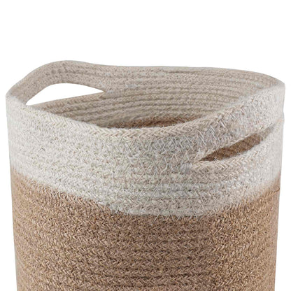 vidaXL Plant Pot Set 2 pcs Natural and White Ø 21 x 21 cm