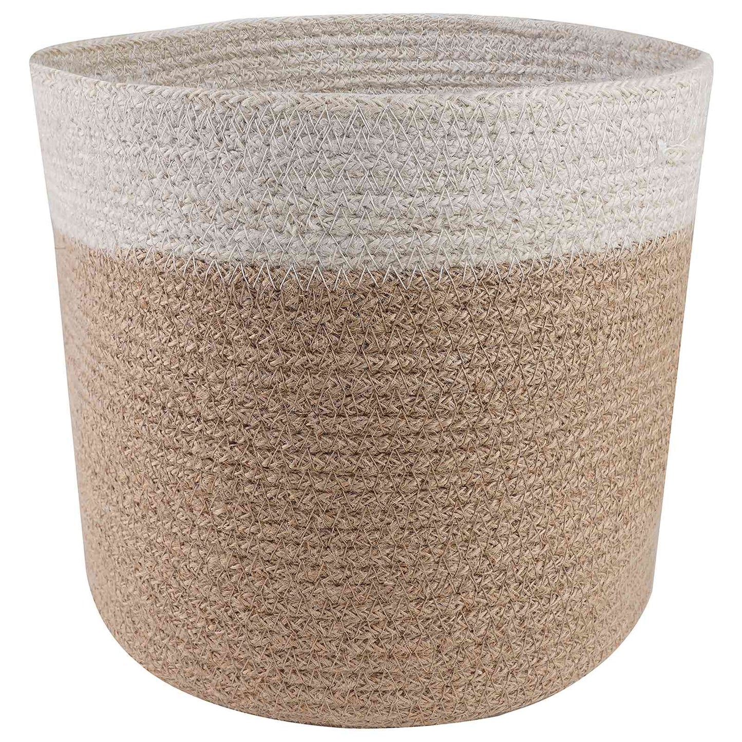 vidaXL Plant Pot Set 2 pcs Natural and White Ø 21 x 21 cm