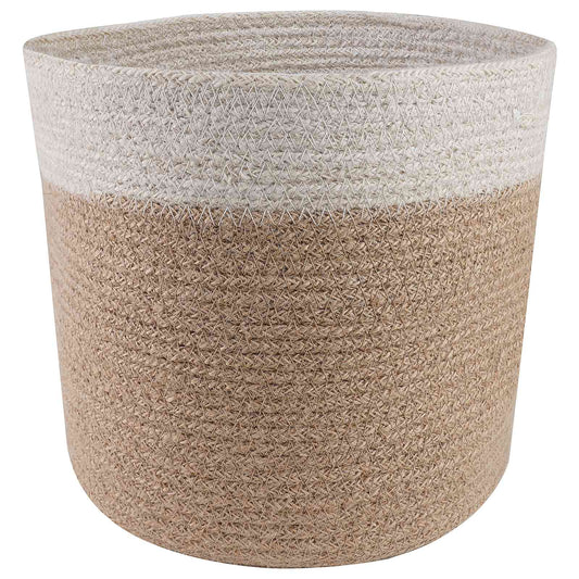 vidaXL Plant Pot Set 2 pcs Natural and White Ø 21 x 21 cm