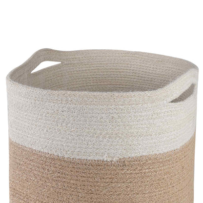 vidaXL Plant Pot Set 2 pcs Natural and White Ø 28 x 28 cm