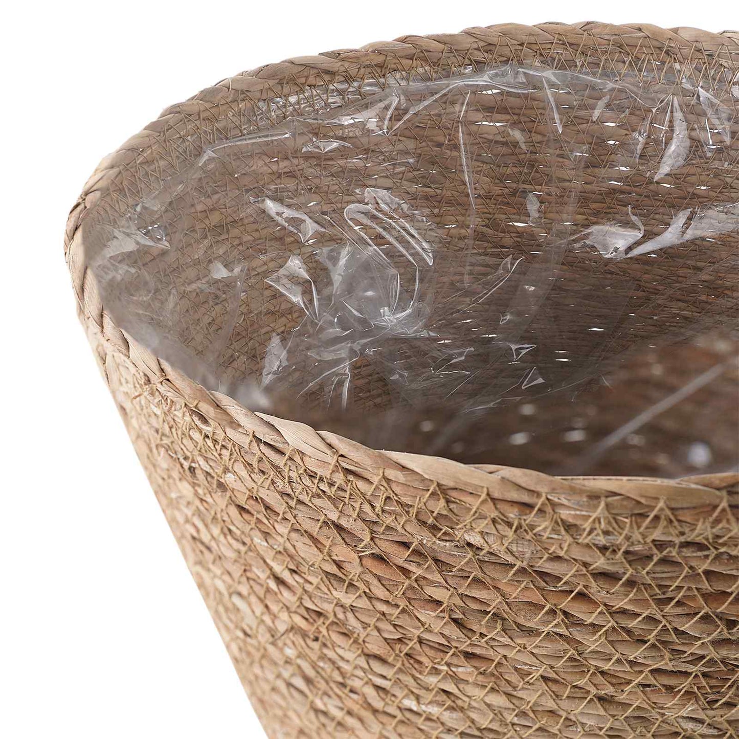 vidaXL Seagrass Plant Baskets 3 pcs Natural Ø26 x 19 cm 100% Seagrass