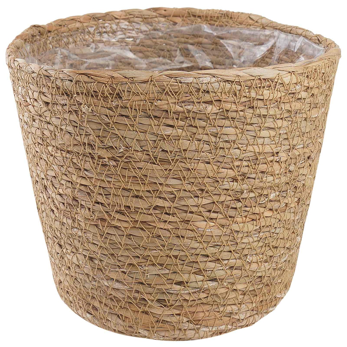 vidaXL Seagrass Plant Baskets 3 pcs Natural Ø26 x 19 cm 100% Seagrass
