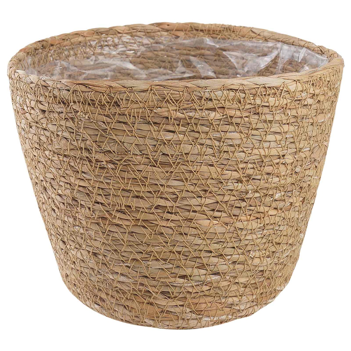 vidaXL Seagrass Plant Baskets 3 pcs Natural Ø26 x 19 cm 100% Seagrass