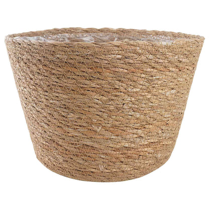 vidaXL Seagrass Plant Baskets 3 pcs Natural Ø26 x 19 cm 100% Seagrass