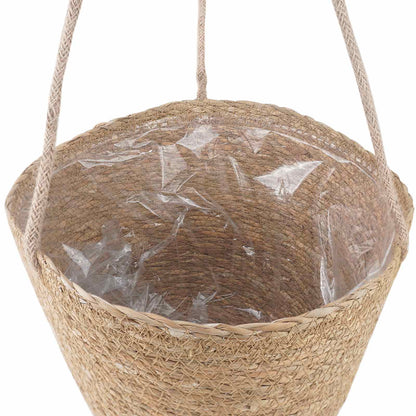 vidaXL Seagrass Plant Baskets 3 pcs Natural Ø26 x 19 cm 100% Seagrass