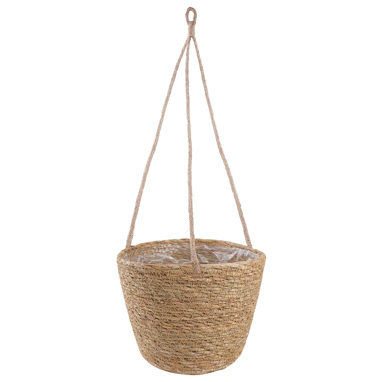 vidaXL Seagrass Plant Baskets 3 pcs Natural Ø26 x 19 cm 100% Seagrass