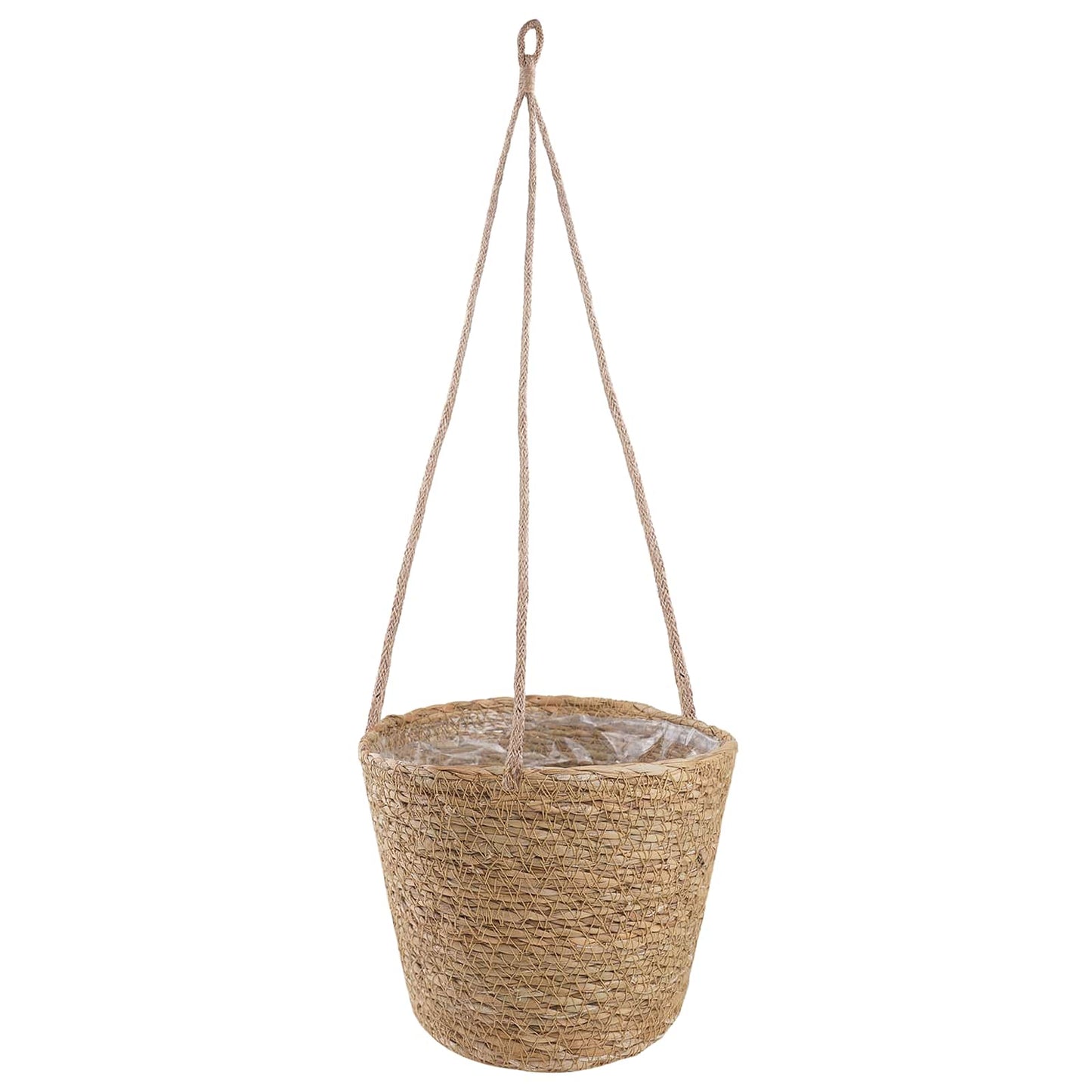 vidaXL Seagrass Plant Baskets 3 pcs Natural Ø26 x 19 cm 100% Seagrass