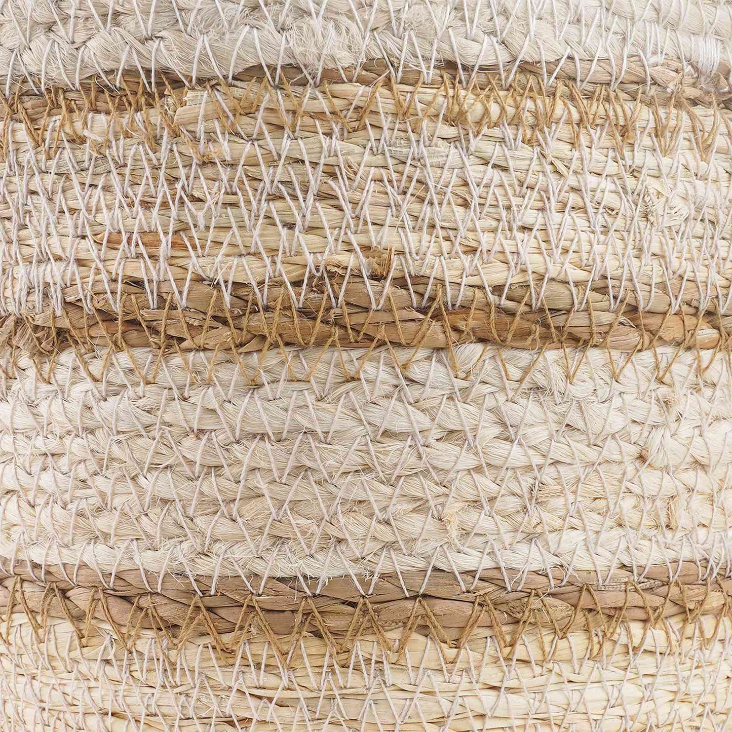 vidaXL Seagrass Plant Baskets 3 pcs Natural,White and Beige