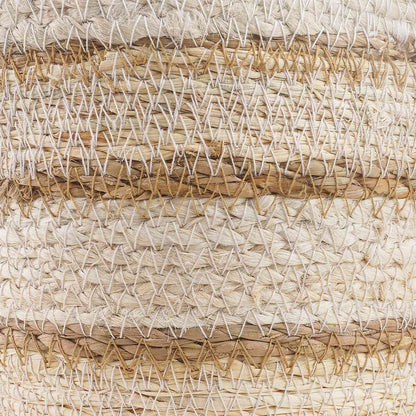 vidaXL Seagrass Plant Baskets 3 pcs Natural,White and Beige