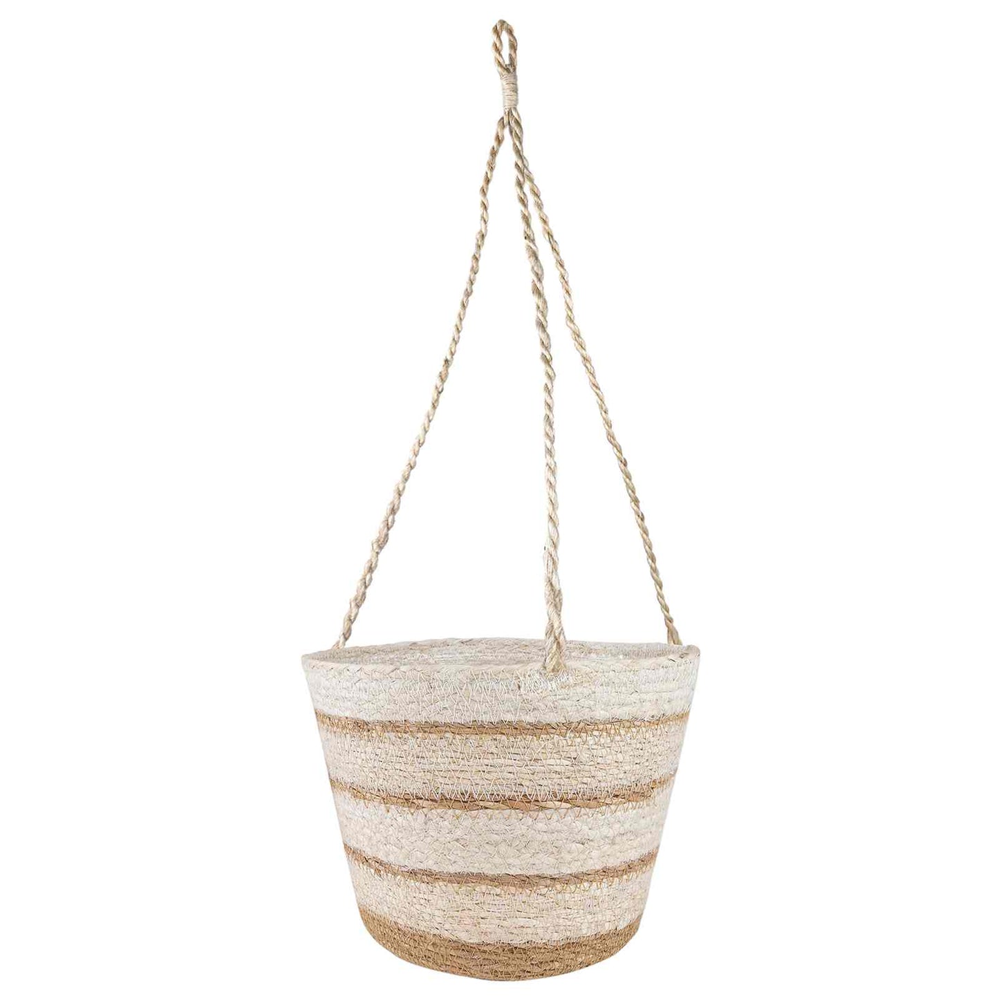 vidaXL Seagrass Plant Baskets 3 pcs Natural,White and Beige