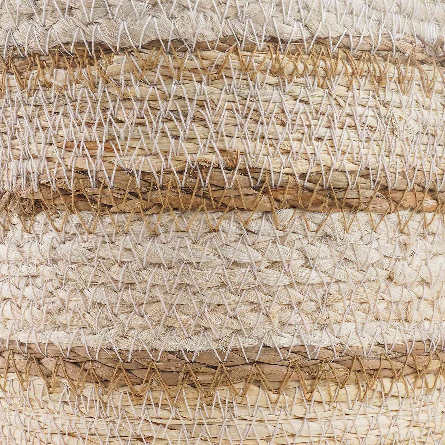 vidaXL Seagrass Plant Baskets 3 pcs Natural,White and Beige