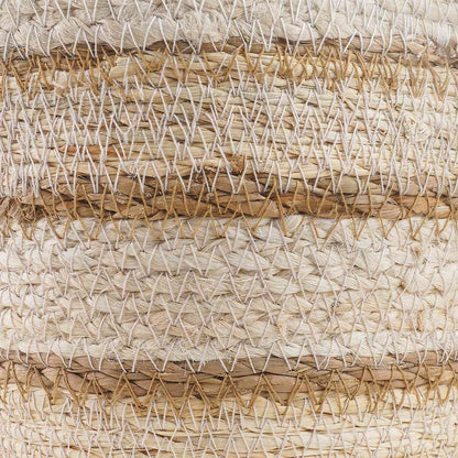 vidaXL Seagrass Plant Baskets 3 pcs Natural,White and Beige