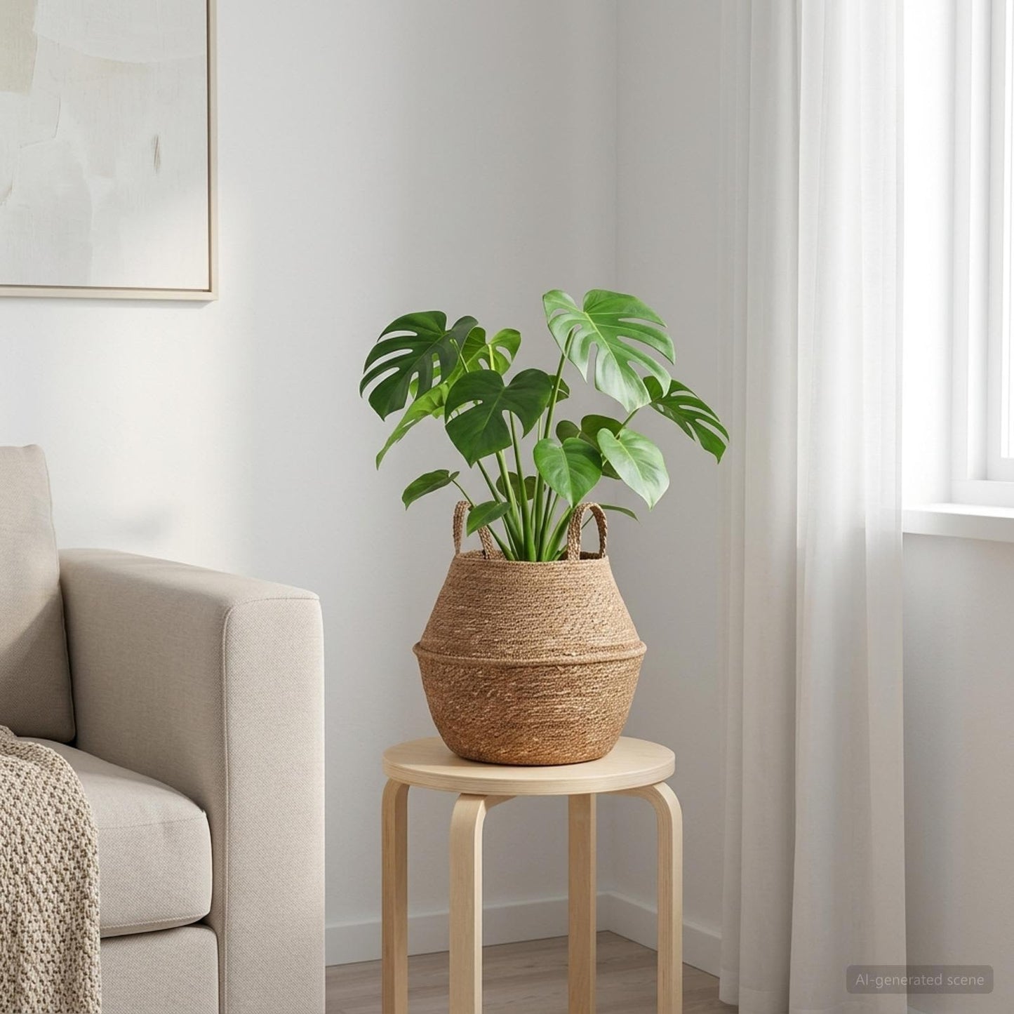 vidaXL Plant Pot with Handles Natural Ø 22 x 20 cm 100% Seagrass