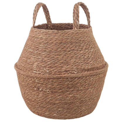 vidaXL Plant Pot with Handles Natural Ø 22 x 20 cm 100% Seagrass