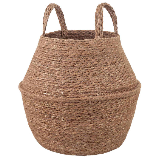 vidaXL Plant Pot with Handles Natural Ø 22 x 20 cm 100% Seagrass