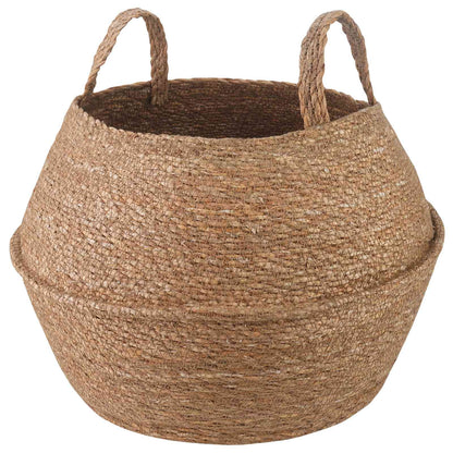 vidaXL Plant Pot with Handles Natural Ø 45 x 36 cm 100% Seagrass