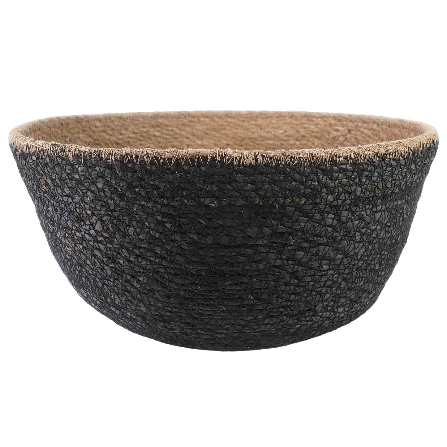 vidaXL Plant Pot with Handles 2 pcs Black Ø 32 x 32 cm 100% Seagrass
