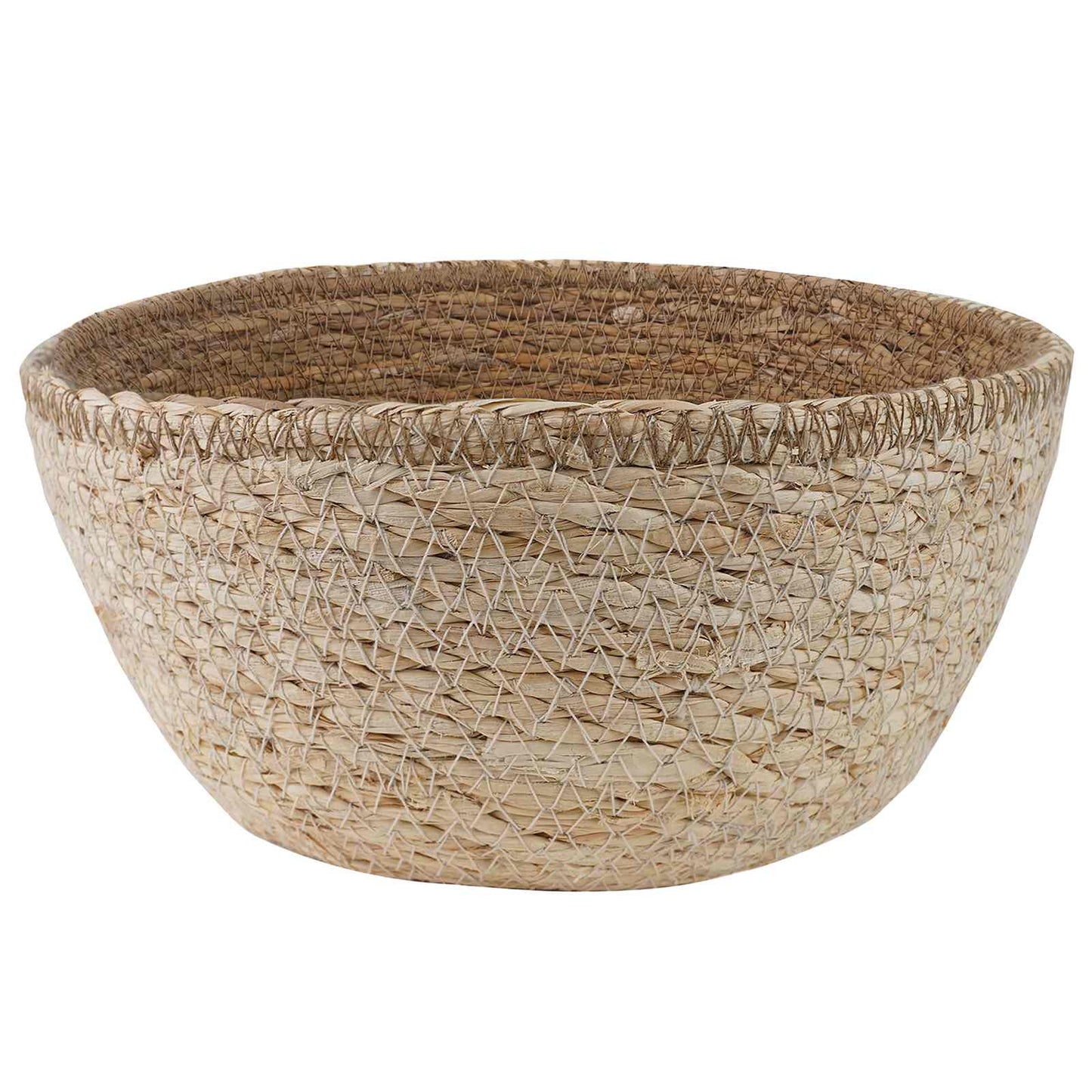 vidaXL Plant Pot with Handles White Ø 22 x 20 cm 100% Seagrass