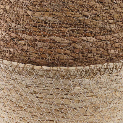 vidaXL Plant Pot with Handles White Ø 22 x 20 cm 100% Seagrass