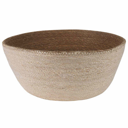vidaXL Plant Pot with Handles 2 pcs White Ø 45 x 36 cm 100% Seagrass
