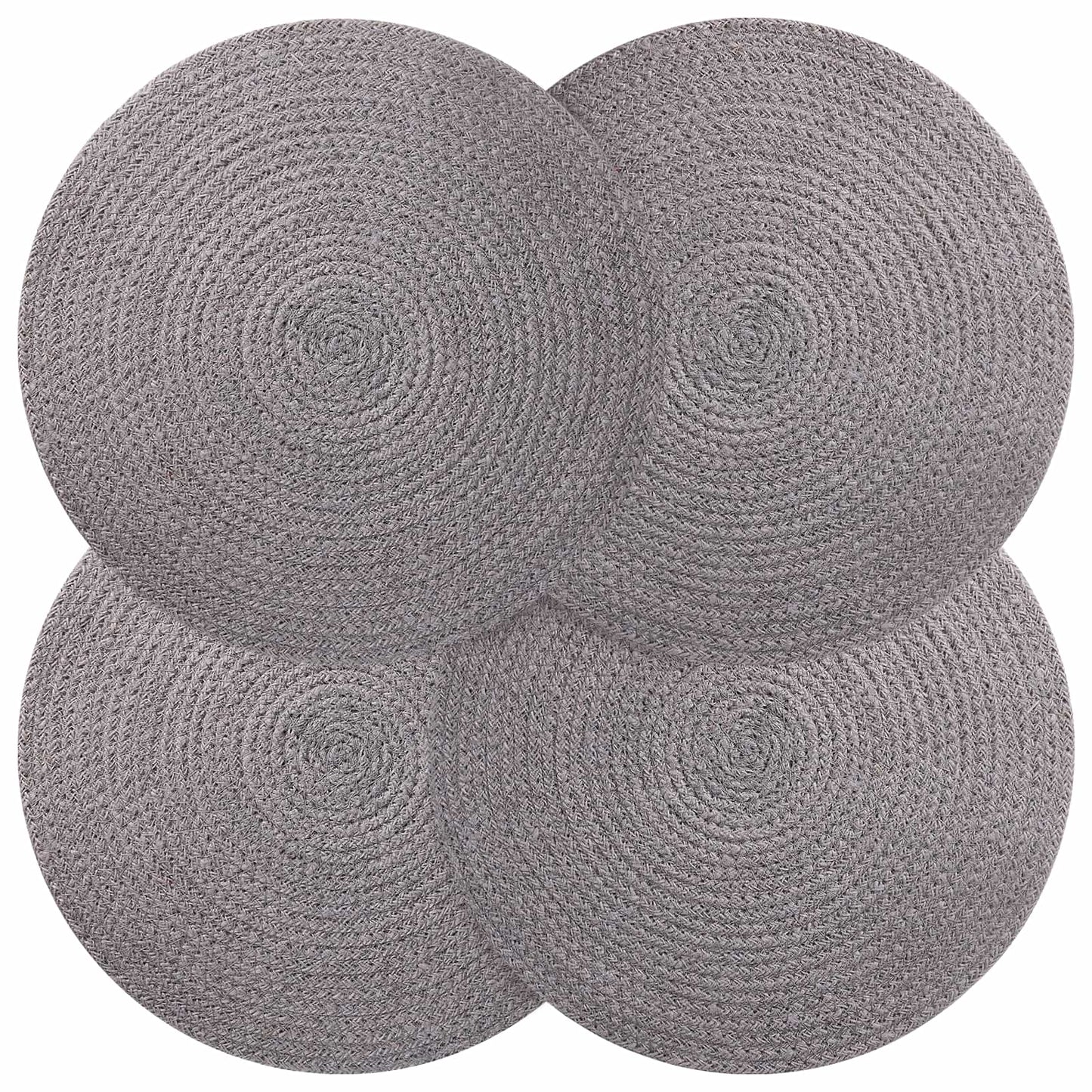 vidaXL Jute Placemets 4 pcs Grey 100% Tossa Jute