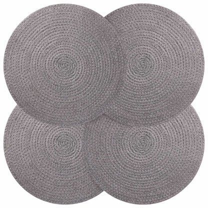 vidaXL Jute Placemets 4 pcs Grey 100% Tossa Jute